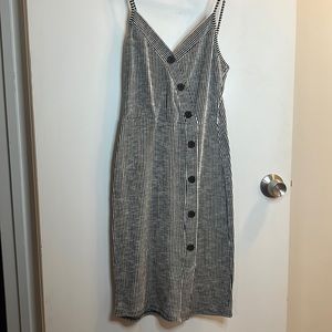 Medium/Large black & white striped dress